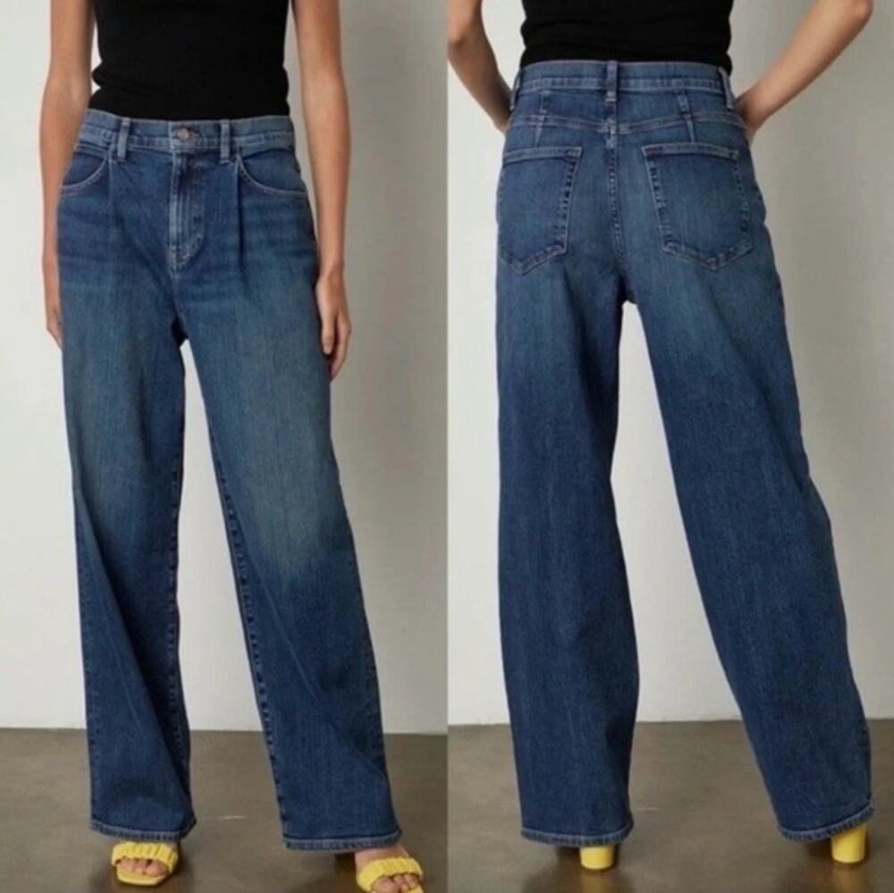 Velvet by Graham and Spencer Harlow Wide Leg Jeans in Anchor Size 27